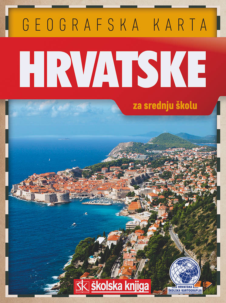 Geografska karta hrvatske obale
